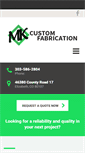 Mobile Screenshot of mkcustomfabrication.com